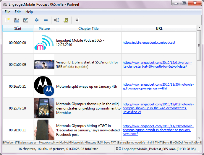 Screenshot of Podreel Screenshot of Podreel